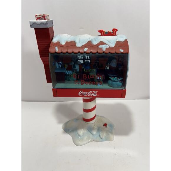 Coca-Cola Buzon DeLos Deseos christmas mail box Polar Bear Santa No Power Cord - Picture 1 of 11
